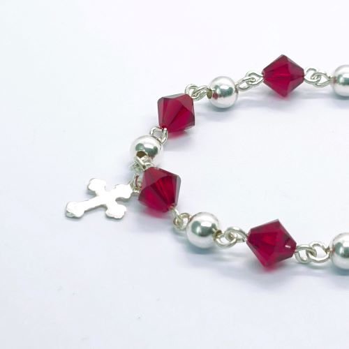 Crveni rubin swarovski kristal 8 mm