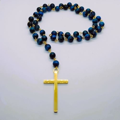 Hirurški čelik brojanica od plavog tigrovog oka