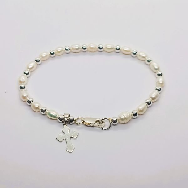 Brojanica biser srebro