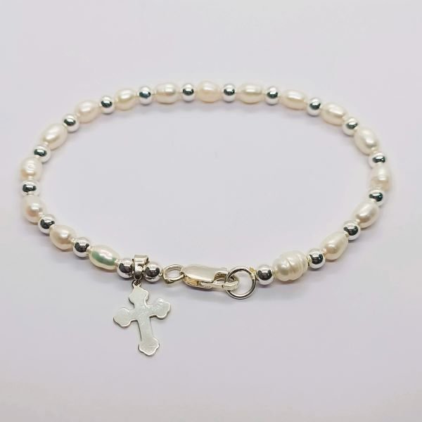 Brojanica biserna perla srebro