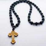 Brojanica od mat oniksa i hematita