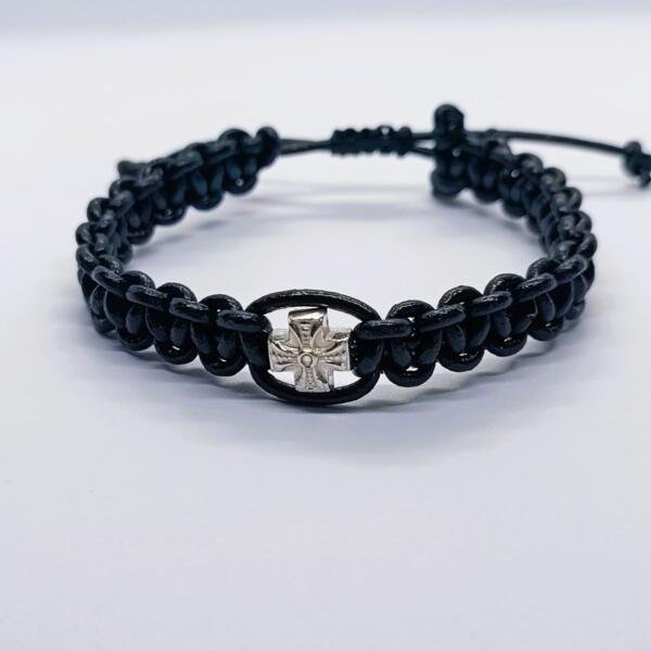 Kožna brojanica srebro