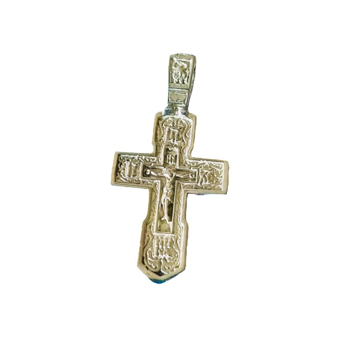 Srebrni krst privezak sa raspecem Isus Hrist i molitva srebro 925