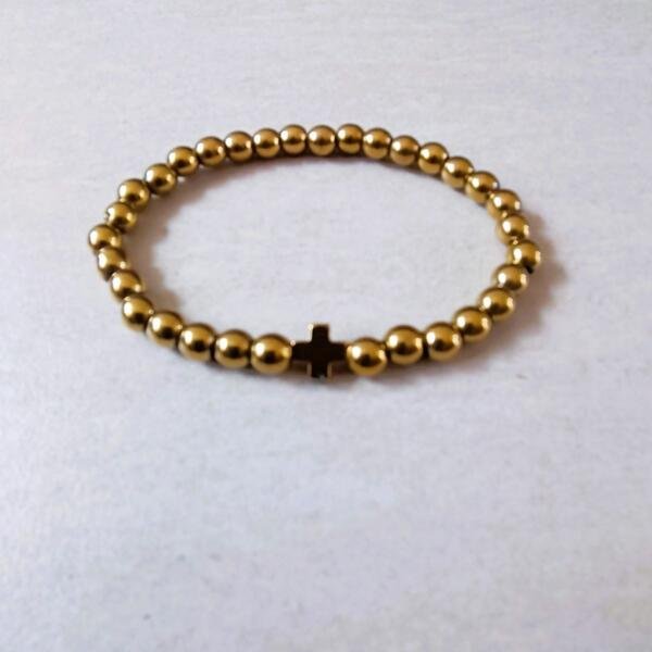 Brojanica za ruku zlatni hematit 6 mm | Brojanice Milojević Zlatni hematit brojanica 6 mm