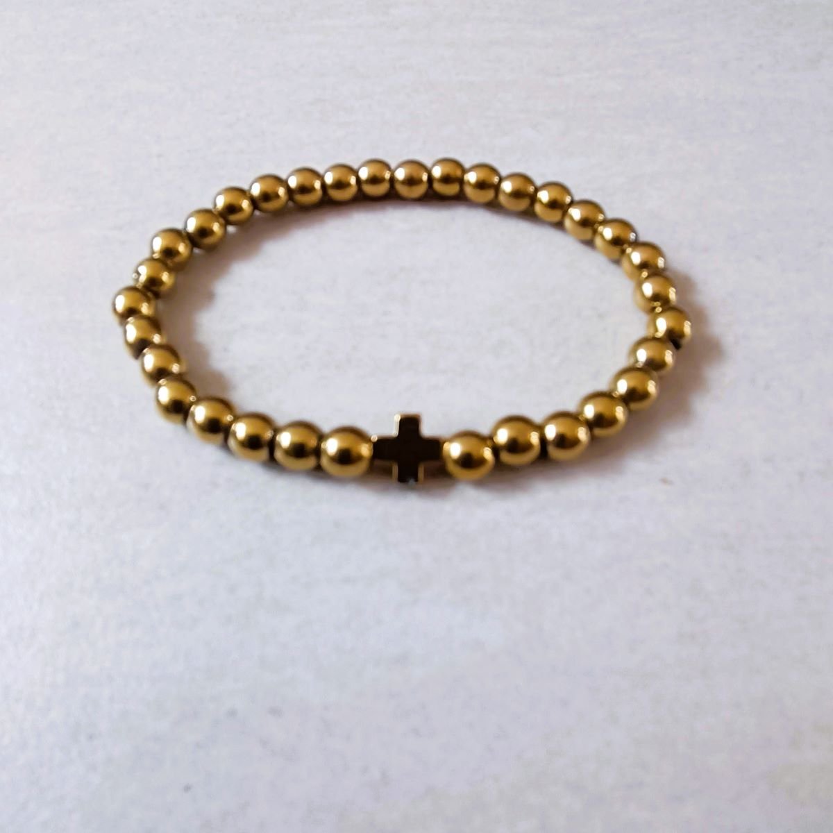 Brojanica za ruku zlatni hematit 6 mm | Brojanice Milojević Zlatni hematit brojanica 6 mm