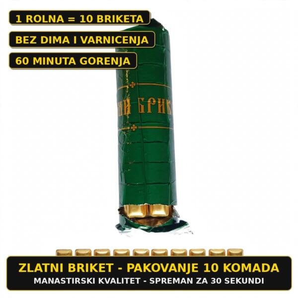 Brojanica simbol vere | Brojanice Milojević ZLATNI_BRIKET_ROLNA_10KOM_BEDZ_1200